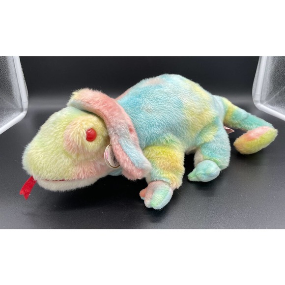Vintage TY Beanie Buddy Rainbow Chameleon 1999 TY Original New W/ Tag Tie Dye! - Picture 1 of 5